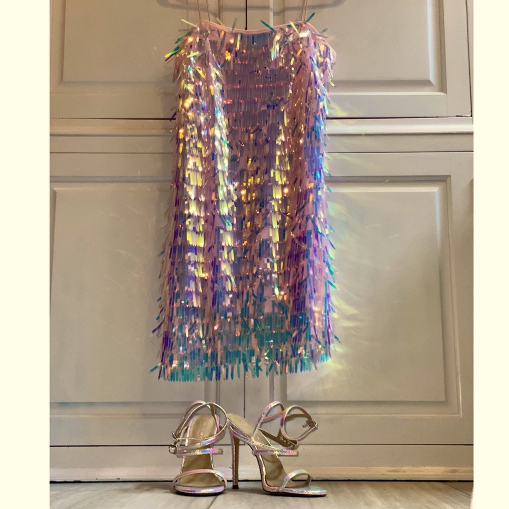 Iridescent sequen dress